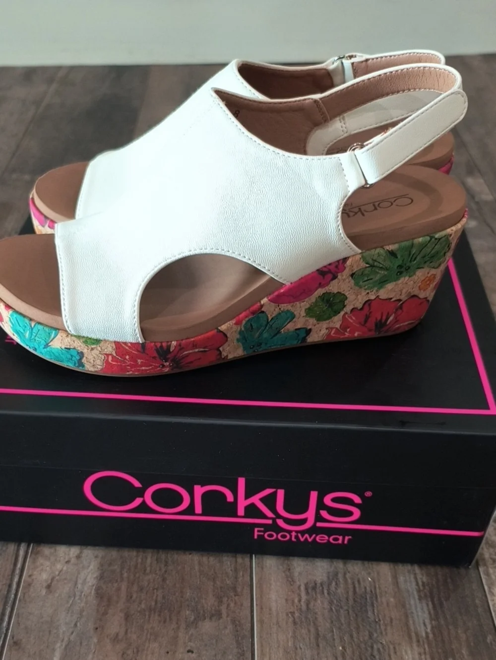 New Corkys Floral Wedges
